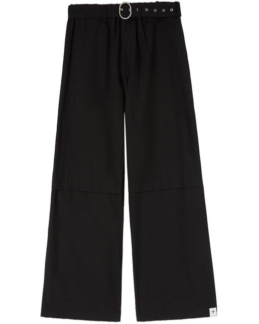 Pantalones anchos con cinturón Jil Sander de hombre de color Black