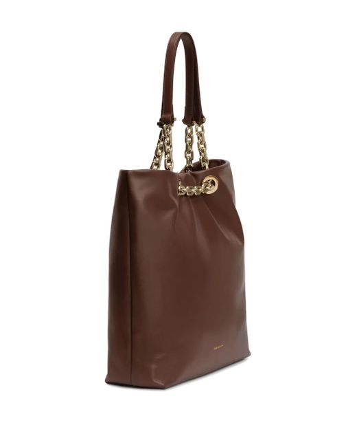 Fabiana Filippi Brown Leather Tote Bag