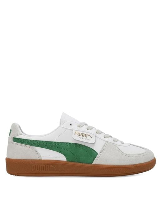 PUMA Green Palermo Leather Sneakers for men