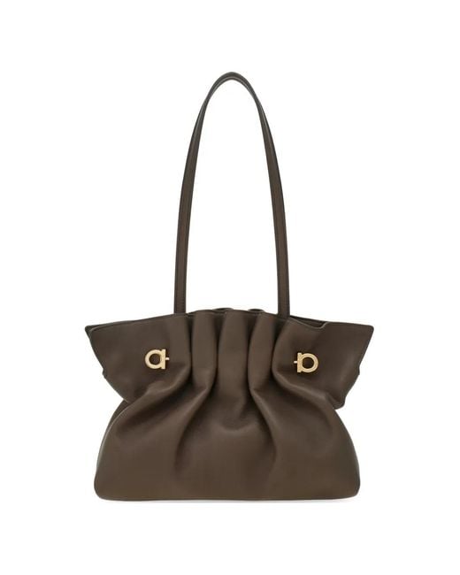 Ferragamo Brown Soft-Bag (S)