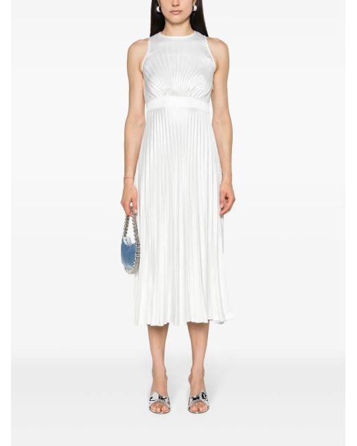 open lace back dress Nara Two-Tone Knit Maxi Dress Navy Blue