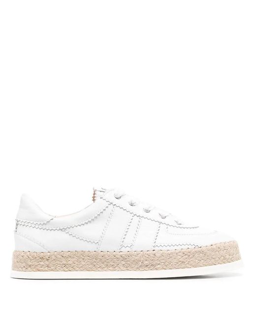 Agl Attilio Giusti Leombruni White Lace-Up Low-Top Sneakers