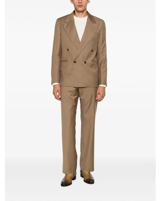 época Natural Double-Breasted Peak-Lapel Suit for men