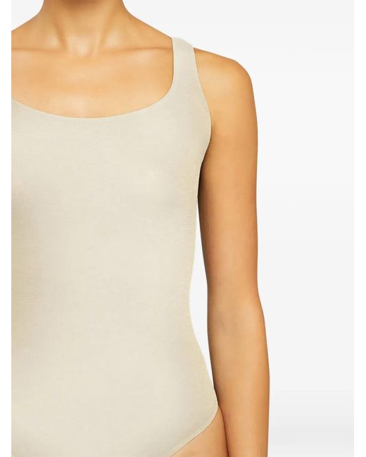 Wolford White Jamaika Scoop-Neck Bodysuit