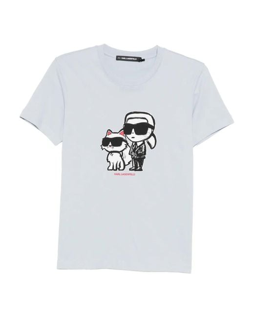 Karl Lagerfeld Gray Ikon Sketch Duo T-Shirt