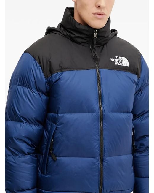 The North Face Blue 1996 Retro Nuptse Hooded Puffer Jacket for men
