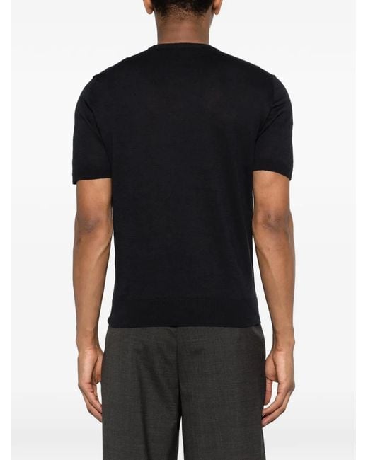 Drumohr Black Short-Sleeve T-Shirt for men
