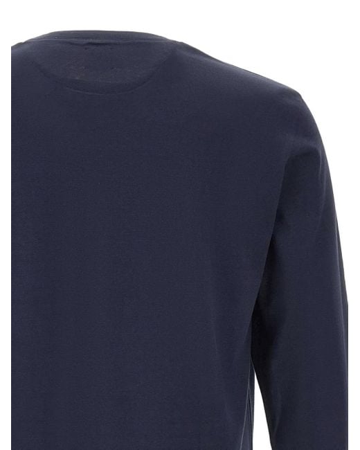 Maglione Girocollo A Maniche Lunghe di Eleventy in Blue da Uomo