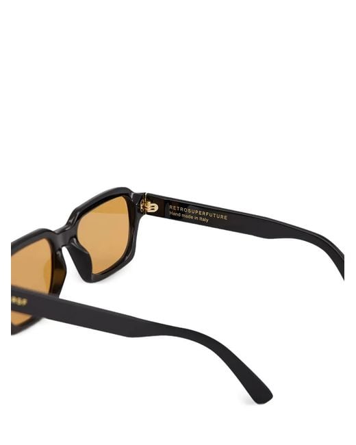 Retrosuperfuture Black Caro Square-Frame Sunglasses