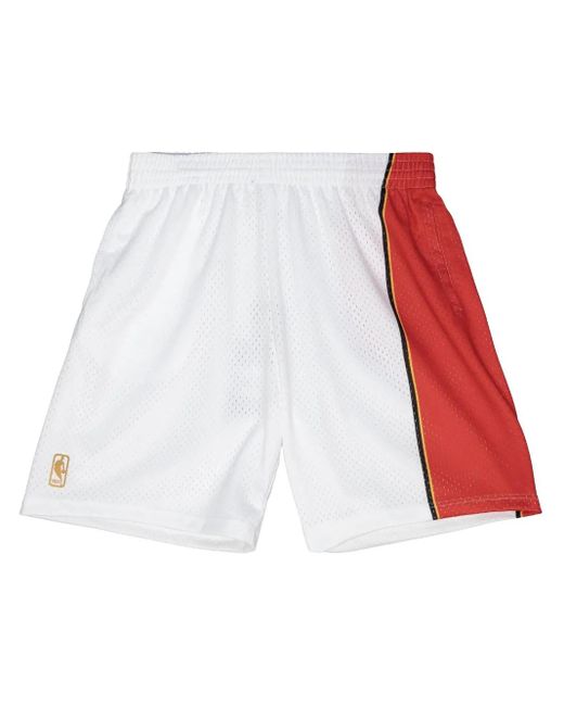 Mitchell & Ness White "Nba Atlanta Hawks 96" Swingman Shorts for men