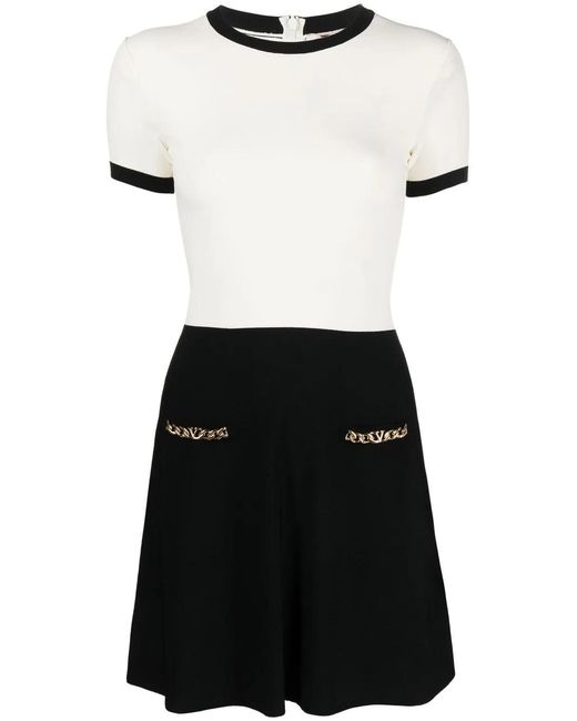 Valentino Garavani White Vlogo Short-Sleeve Minidress