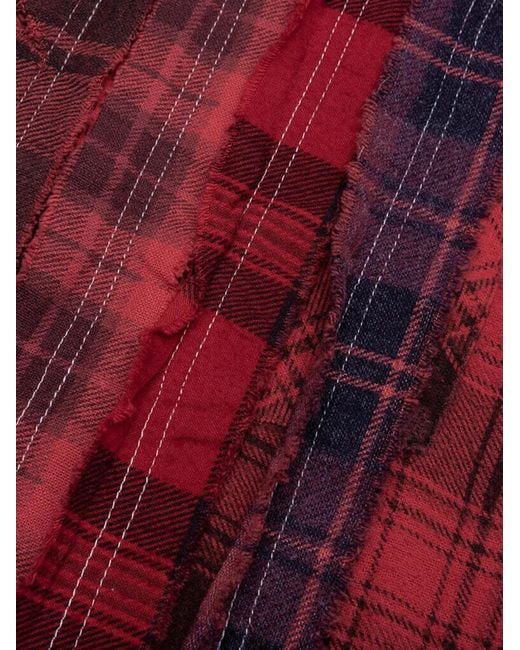 Needles Red Ribbon Over Dye Flannel Shirt for men