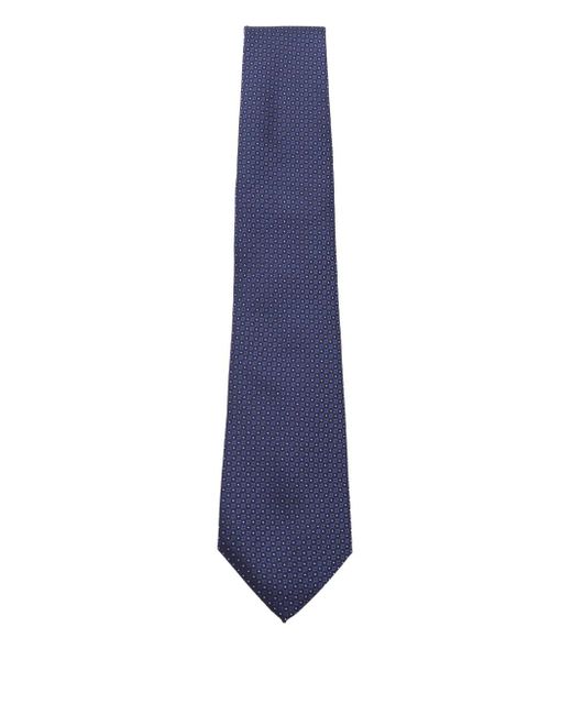 メンズ Canali ジオメトリックパターン ネクタイ Blue