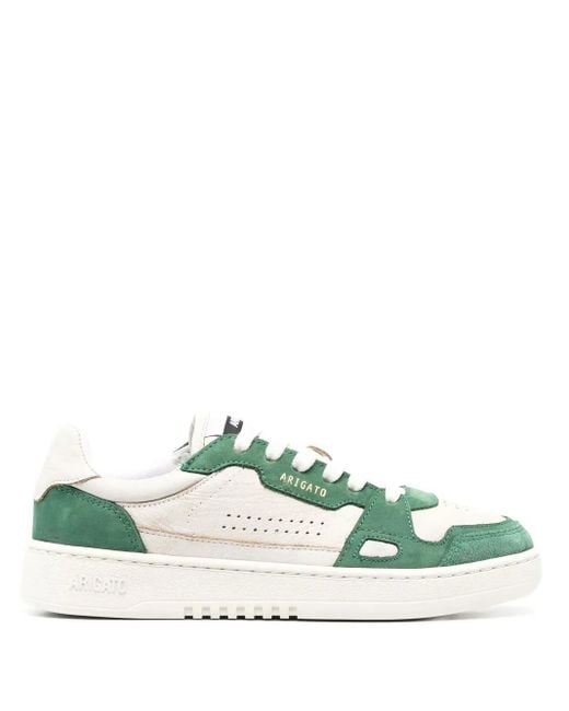 Axel Arigato Green Low-Top Sneakers With Smooth And Suede Leather Panels