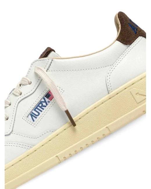 Autry White Medalist Low Sneakers for men