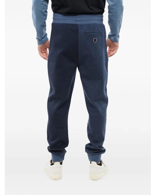 Eden Park Blue Two-Tone Drawstring-Waist Track Pants for men