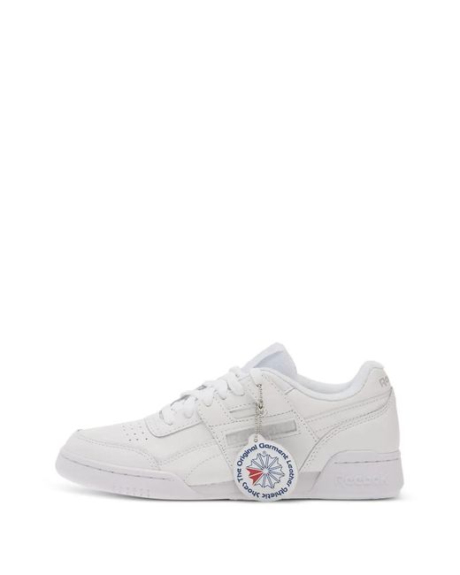 Reebok White Workout Plus Sneakers