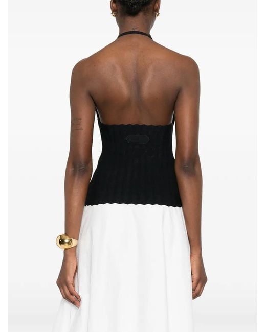 Jacquemus Top Met Gewelfde Afwerking En Halternek in het Black