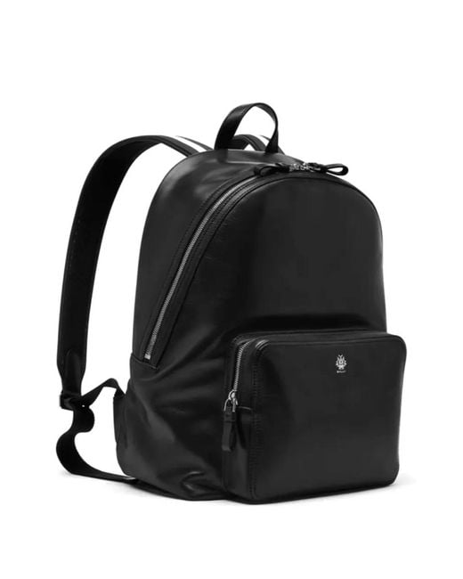 Bally Black Logo-Plaque Striped-Strap Backpack for men