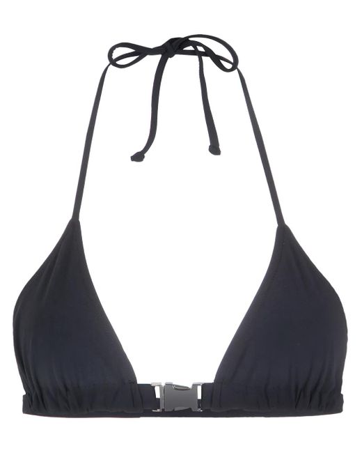 Gloria Coelho Blue Triangle Bikini Top