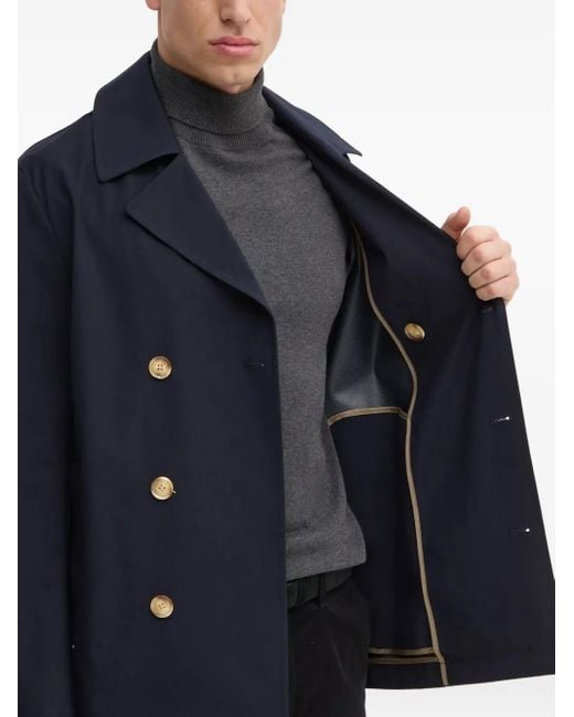 Liu Jo Blue Double-Breasted Coat for men