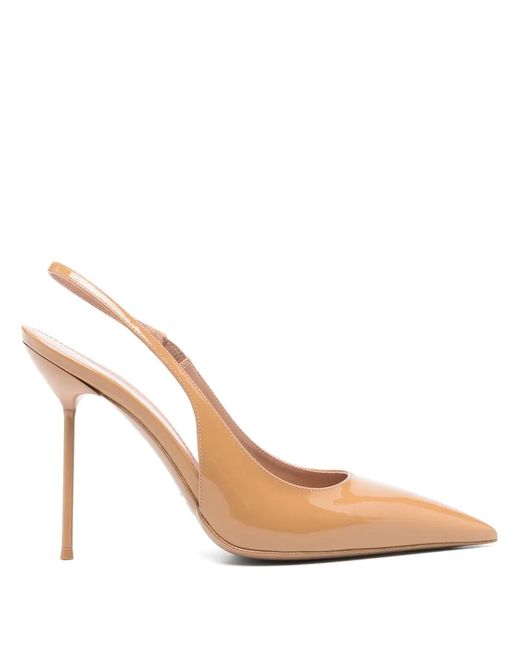 Paris Texas White 105Mm Lidia Slingback Pumps