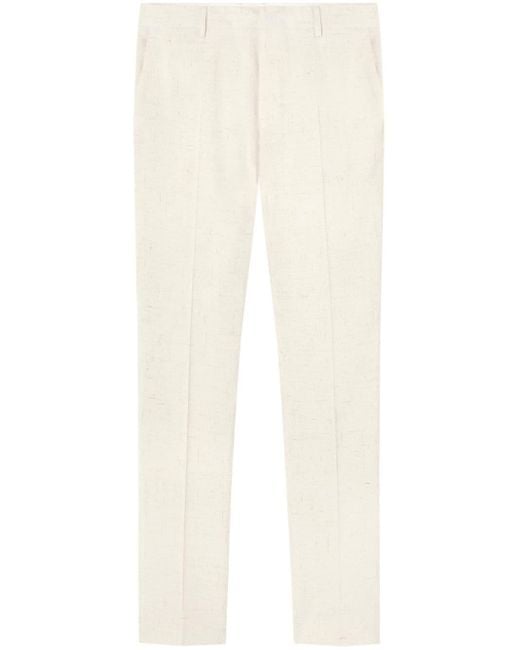 Versace White Tailored Wool Trousers for men