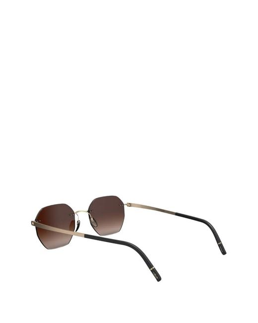 Silhouette Brown Geometric-Frame Sunglasses