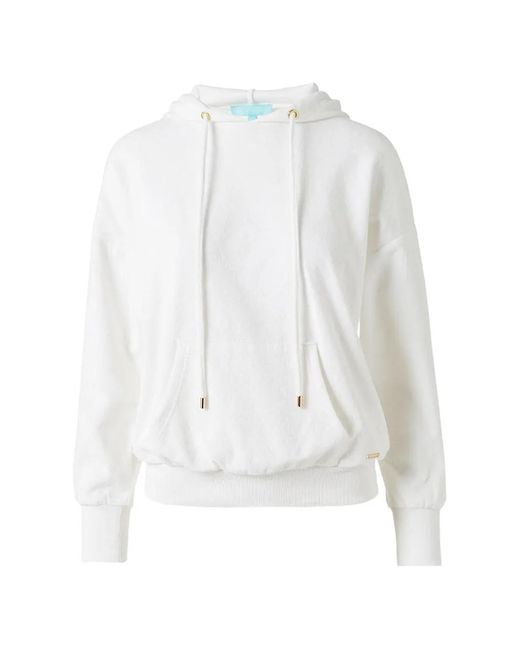Melissa Odabash White Nora Drawstring Sweatshirt