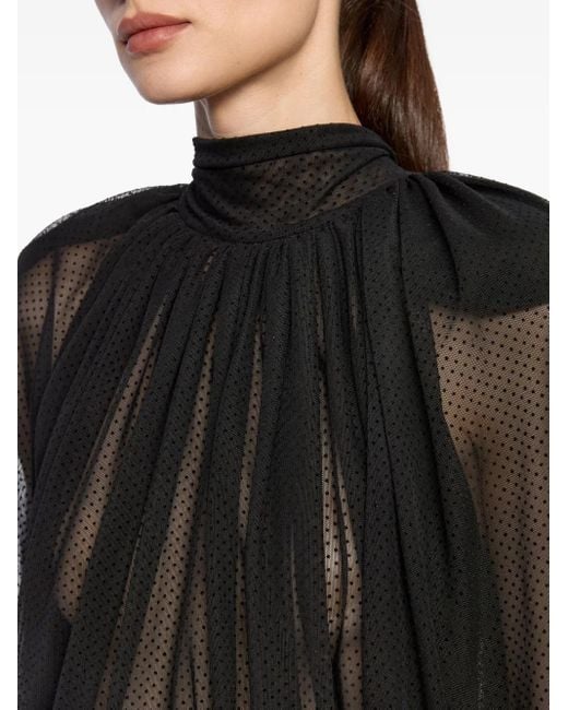 Atu Body Couture Black Point D'Esprit Tulle Bodysuit