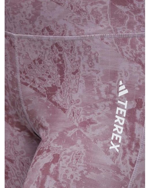 Adidas Purple Terrex Printed Leggings
