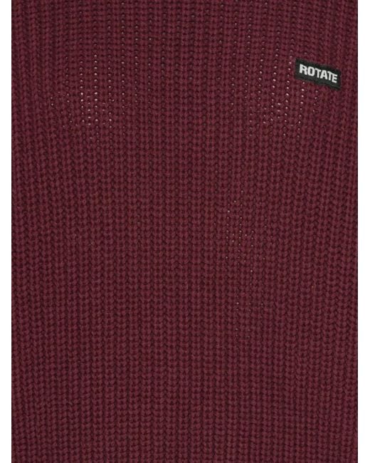 ROTATE BIRGER CHRISTENSEN Red Roll-Neck Sweater