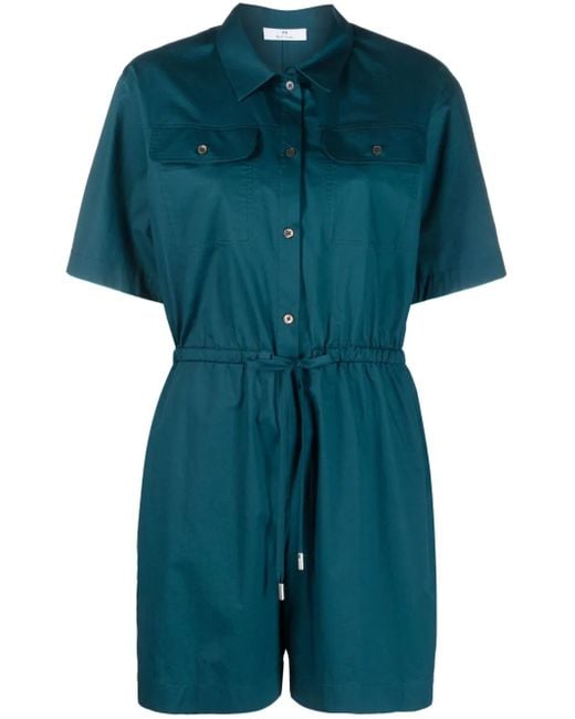Paul Smith Blue Cotton Playsuit