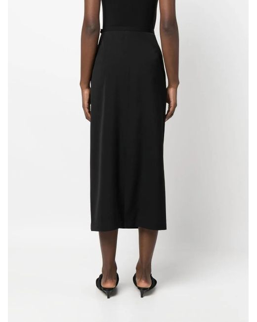 Jupe Mi-Longue À Taille Haute The Row en coloris Black