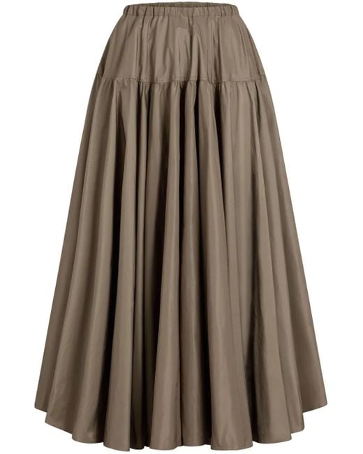 Patou ファイユ マキシスカート Brown
