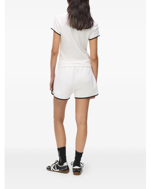 Bermudas Con Detalle De Logo Karl Lagerfeld de color White