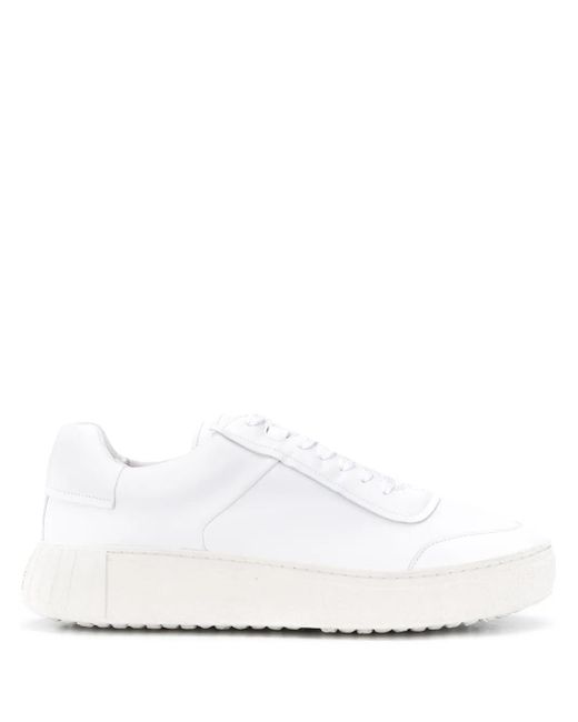 Primury White Low-Top Leather Sneakers for men
