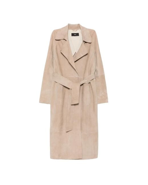 Arma Natural Yava Suede Coat
