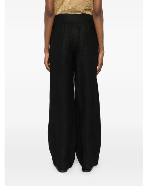 Vince Black Pantalon À Design Plissé