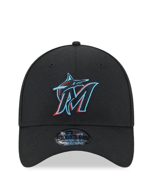 KTZ Black 39 Thirty Miami Marlins Baseball Cap for men