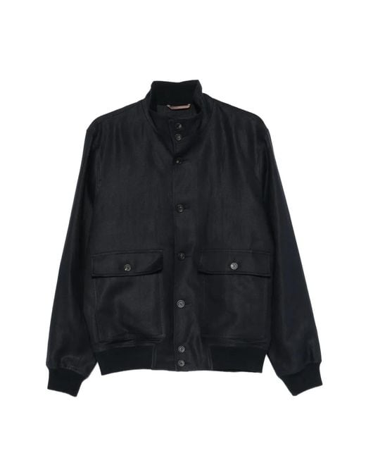 Chaqueta Con Bolsillos Con Solapa Peserico de hombre de color Black