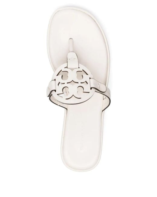 Tory Burch White Miller Sandals