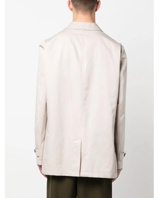 Herno White Single-Breasted Coat for men
