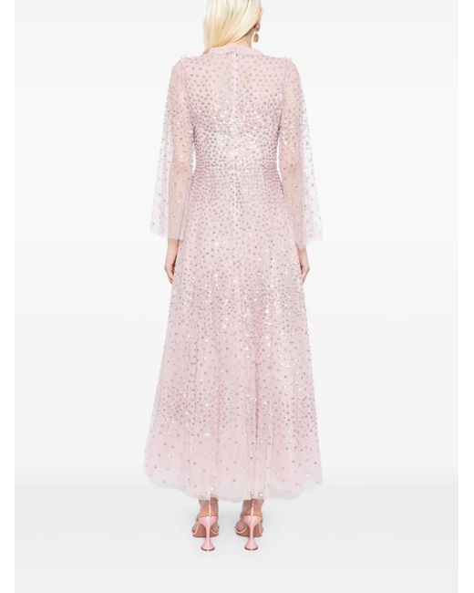 Needle & Thread Avondjurk Met Stippen in het Pink