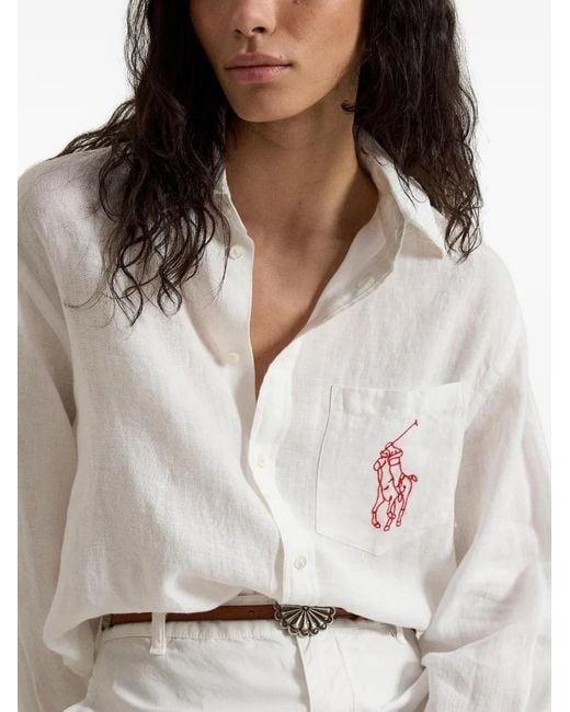 Polo Ralph Lauren White Woven Sport Shirt