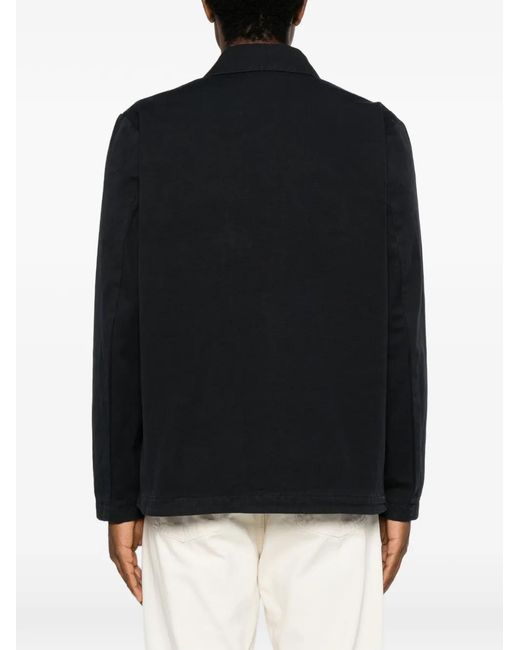 Profuomo Black Button-Up Shirt Jacket for men
