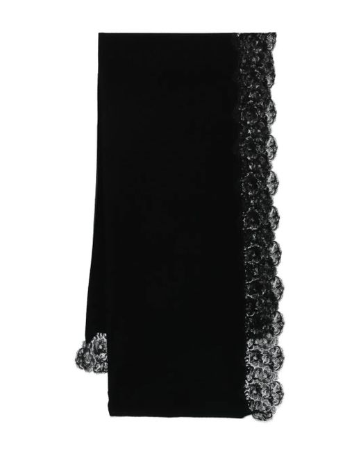 Ermanno Scervino レーストリム スカーフ Black