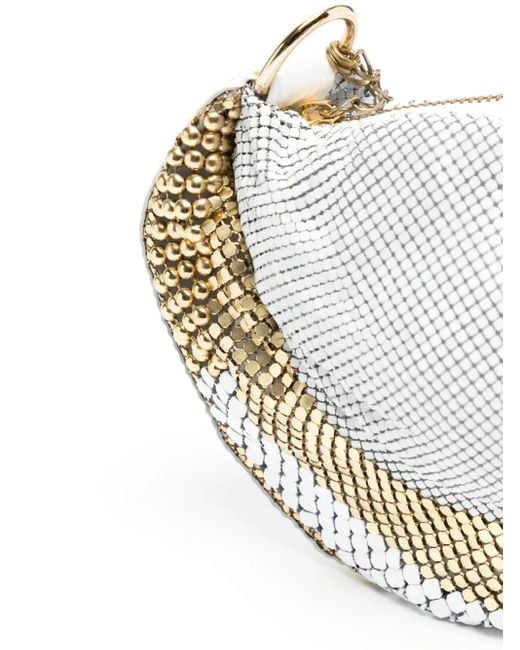 Madison Maison White Raquel Mesh Crossbody Bag