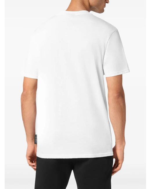 Philipp Plein White Tiger-Motif T-Shirt for men