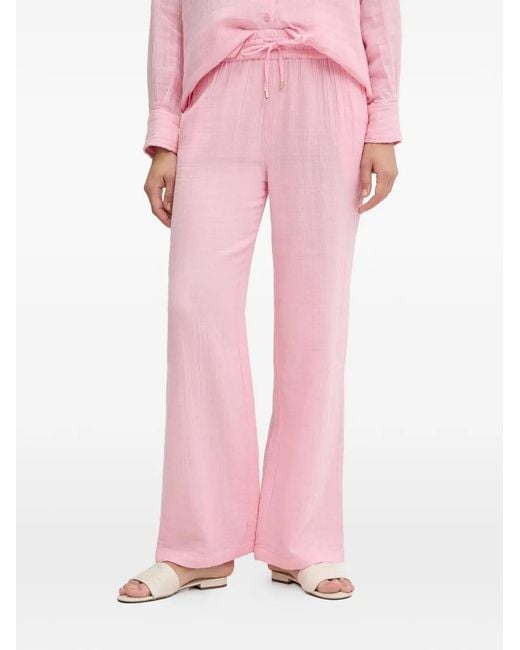 Melissa Odabash Pink Krissy Drawstring Trousers